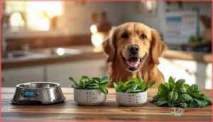 safe spinach portions and feeding frequency safe spinach portions and feeding frequency