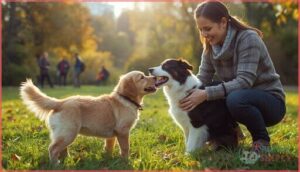 socializing with other dogs and people socializing with other dogs and people