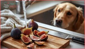 washing and cutting fresh figs washing and cutting fresh figs