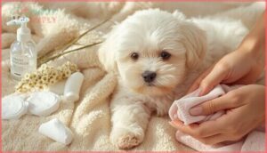 cleaning ears, eyes, and paws cleaning ears, eyes, and paws