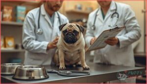 consulting a veterinarian consulting a veterinarian