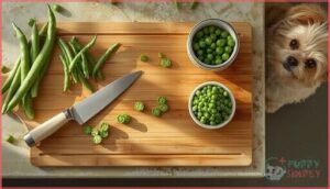 cutting green beans for different dog sizes cutting green beans for different dog sizes