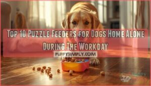 dog puzzle feeders for dogs home alone during the workday