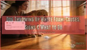 dog throwing up white foam dog throwing up white foam