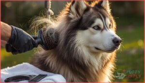 double-coated breeds – daily brushing, 4-6 week baths double-coated breeds – daily brushing, 4-6 week baths