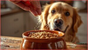 mixing a small sprinkle into food mixing a small sprinkle into food