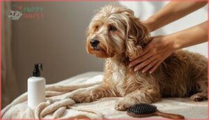 preparing the coat before brushing preparing the coat before brushing
