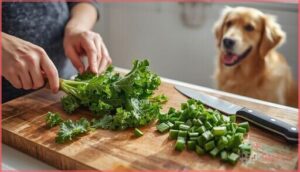 removing stems and chopping removing stems and chopping