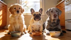 age, breed size, and activity level age, breed size, and activity level