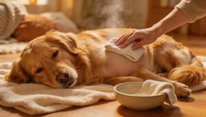 apply a warm abdominal compress apply a warm abdominal compress