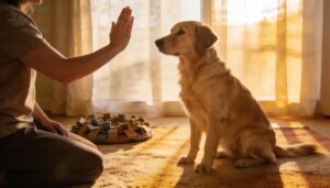 ask for a simple command like sit or down ask for a simple command like sit or down