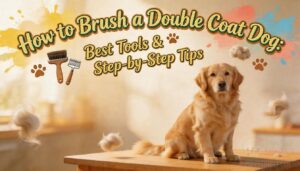 best way to brush a double coat dog