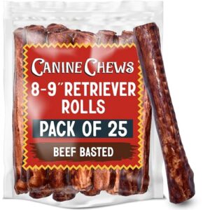 Canine Chews 8 9" Beef Basted B0CD88QQCX