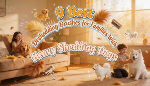 deshedding brushes for families with kids and heavy shedding dogs
