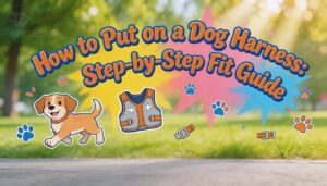 how to put on a dog harness how to put on a dog harness