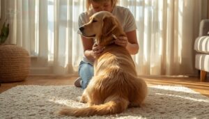 keep the dog facing away from the clipper hand keep the dog facing away from the clipper hand