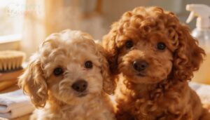poodle puppies and velvet-like curls poodle puppies and velvet-like curls