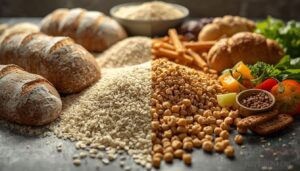 refined white grains and low-fiber staples refined white grains and low-fiber staples