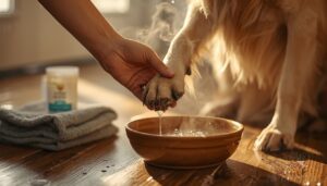 rinse or wipe each paw one at a time rinse or wipe each paw one at a time