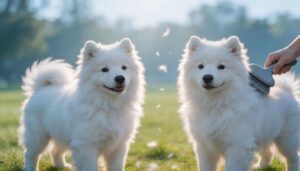 samoyed puppies and cloud-like fluff samoyed puppies and cloud-like fluff