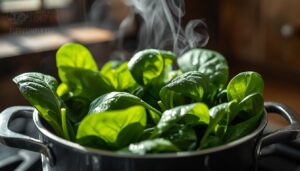 steaming spinach until wilted steaming spinach until wilted