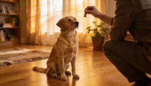 step 1 — ask your dog to sit step 1 — ask your dog to sit