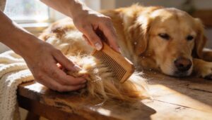 use short, gentle strokes with the comb use short, gentle strokes with the comb