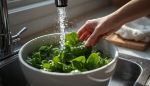 washing spinach before serving washing spinach before serving