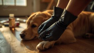wear gloves before handling your dog wear gloves before handling your dog