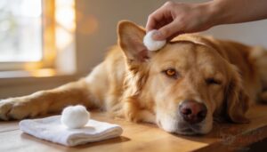 wiping away debris with cotton or gauze wiping away debris with cotton or gauze