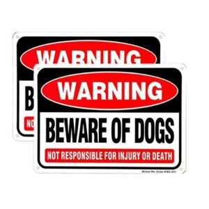 (2 Pack) Beware of Dog B0817TL449