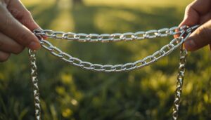 ensure links are even and not twisted ensure links are even and not twisted