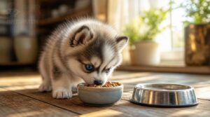 feeding a teacup pomsky feeding a teacup pomsky
