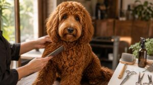 grooming a red goldendoodle grooming a red goldendoodle