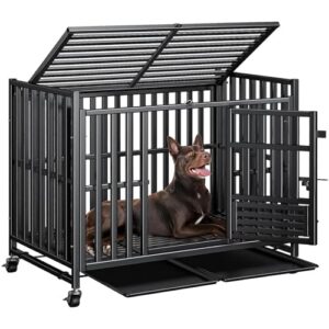 Heavy Duty Dog Crate, Upgraded B0F8TZ58S4