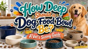 how deep should a dog food bowl be