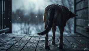 hunched body and tucked tail hunched body and tucked tail