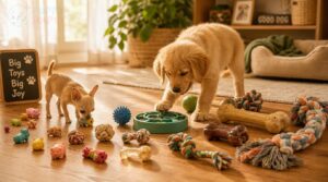 match toys to your dog’s age and size match toys to your dog’s age and size