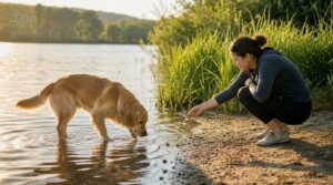 never force a dog into water never force a dog into water