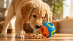 treat-dispensing toys release kibble when rolled, nudged, or tipped treat-dispensing toys release kibble when rolled, nudged, or tipped