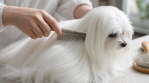 use the comb to check for hidden knots use the comb to check for hidden knots