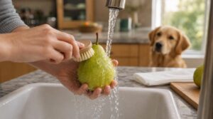 wash the pear wash the pear