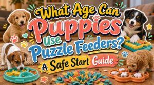 what age can puppies use puzzle feeders