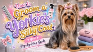 yorkie silky coat grooming