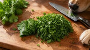 chop leaves finely chop leaves finely