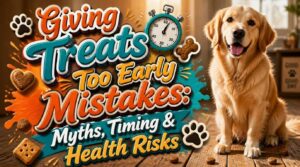giving treats too early mistakes