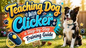 teaching dog with clicker