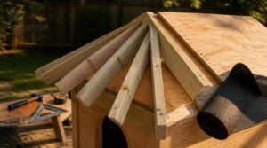 build the sloped roof build the sloped roof